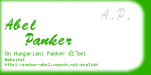 abel panker business card